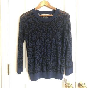 NWT Nordstrom Hinge Blue & Black Sweater Small